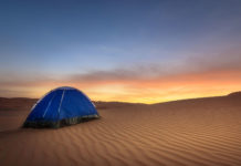 desert camping in Dubai