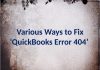 QuickBooks Error 404
