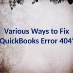 QuickBooks Error 404