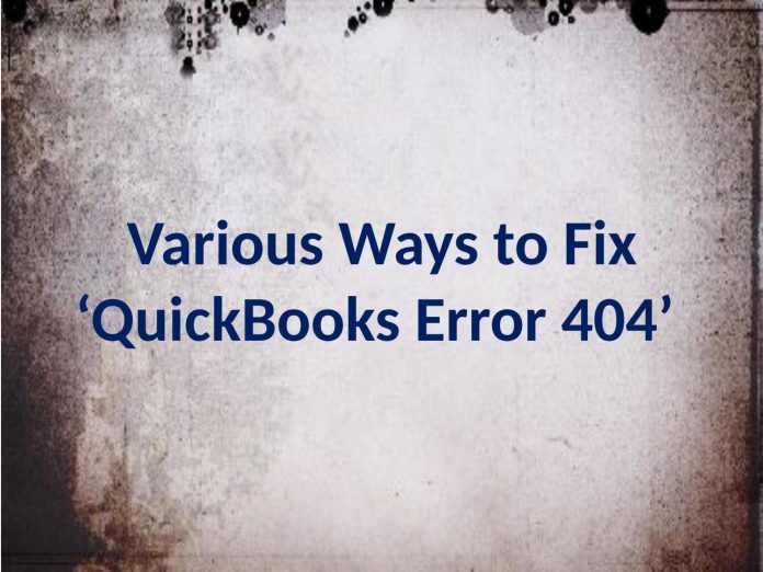 QuickBooks Error 404